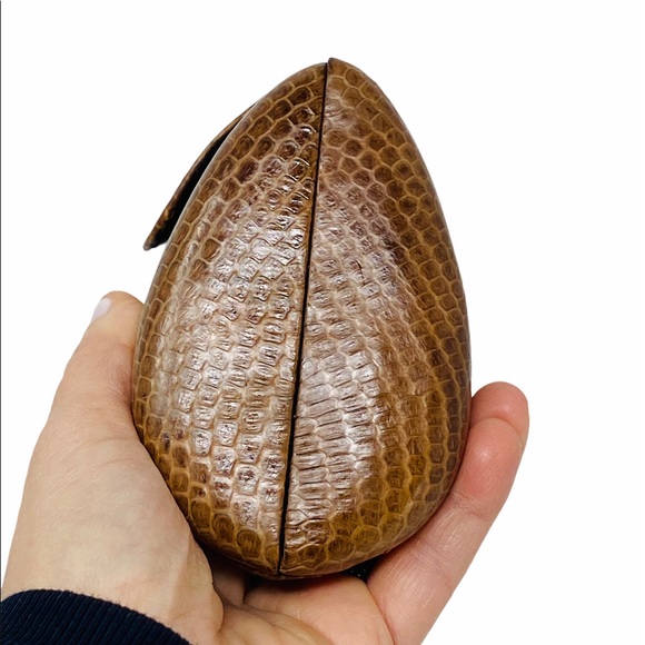 PYTHON Snake Brown Clutch**NEW - Picture 4 of 9